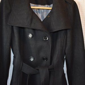 Calvin Klein Winter Jacket with Pleated Hem & Pockets